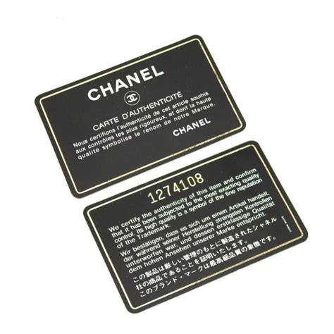 chanel plates|chanel authentication card check.